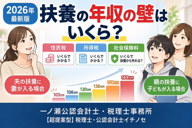 【2026年最新版】年収の壁はいくら？妻・大学生の子どもを年収別に税理士が解説
